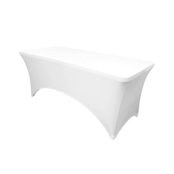 White Trestle Table - 4ft Spandex